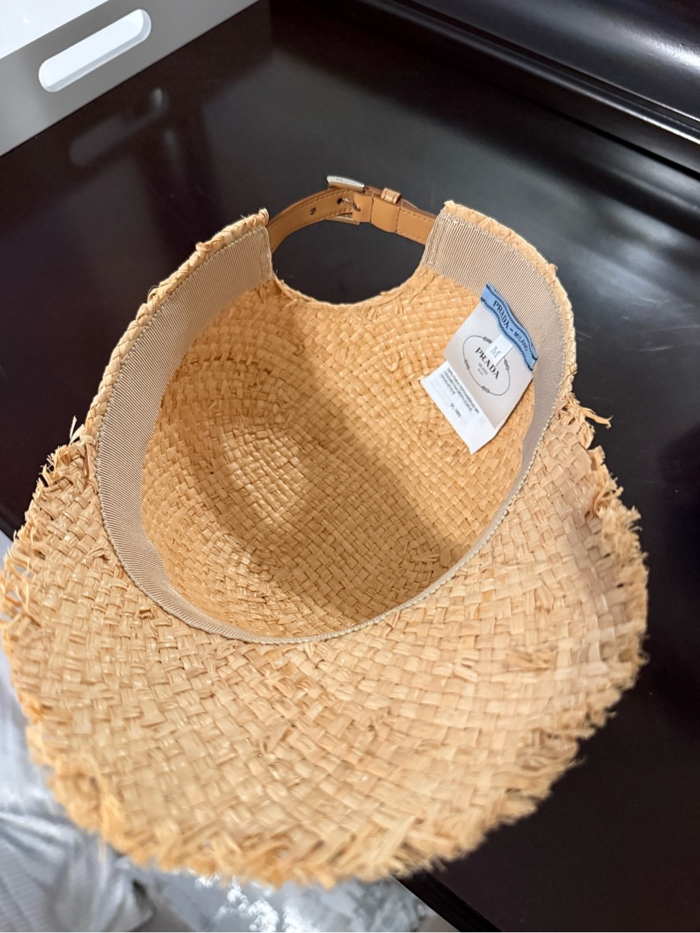Prada raffia baseball hat size medium worn once like new - Picture 7 of 8